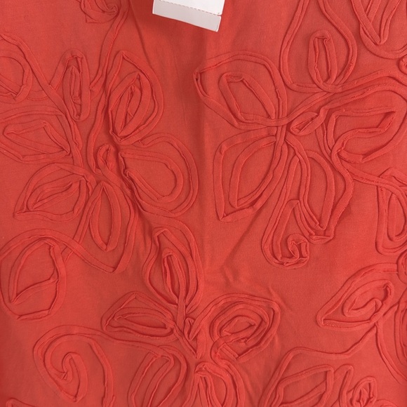 NWT Jones of New York Sport Women's Coral Tank Top w/Embroidered Floral Appliqué - Picture 4 of 9
